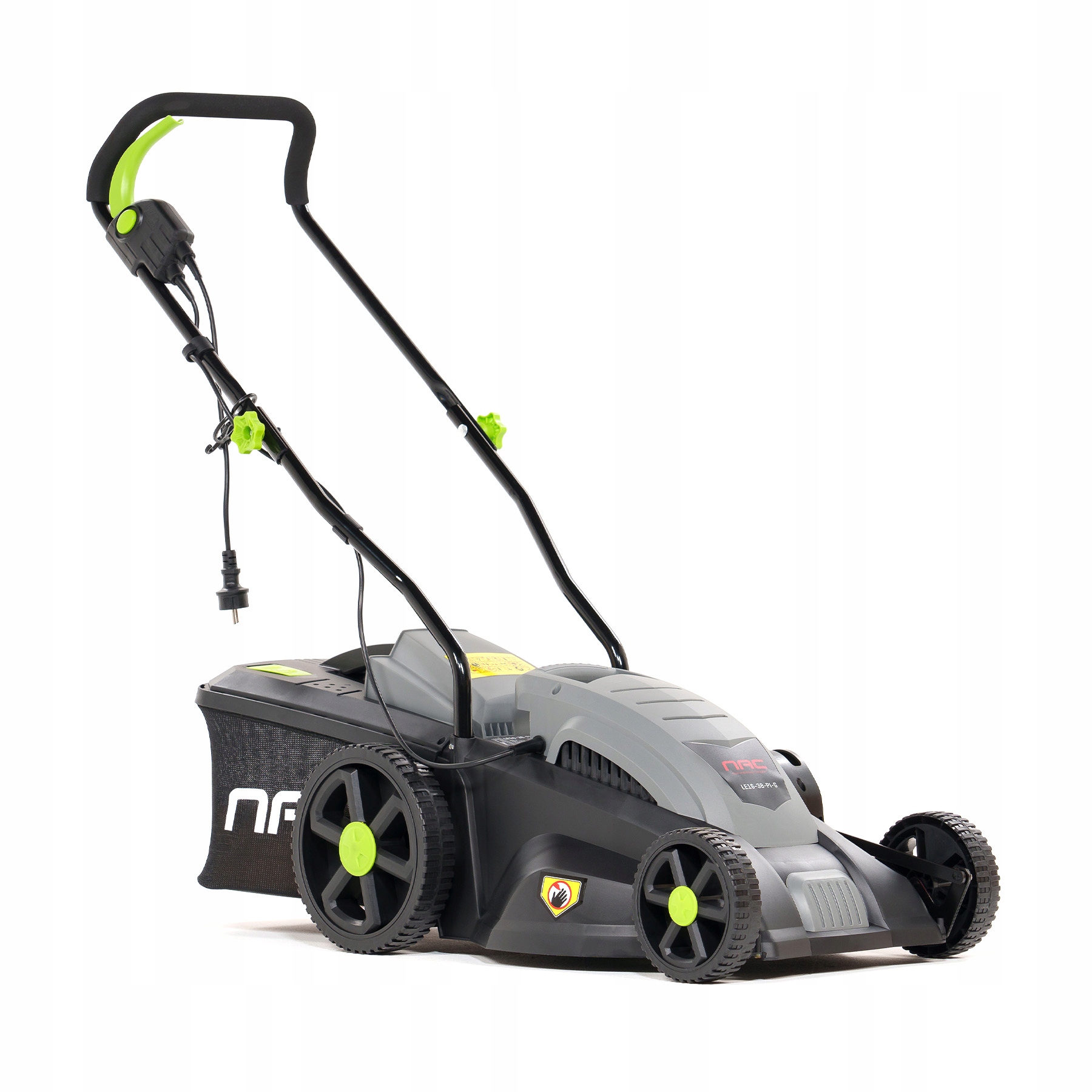 Kosiarka Elektryczna Indukcyjna Nac 1600W 38CM Kosz 40L Cicha Mulczowanie