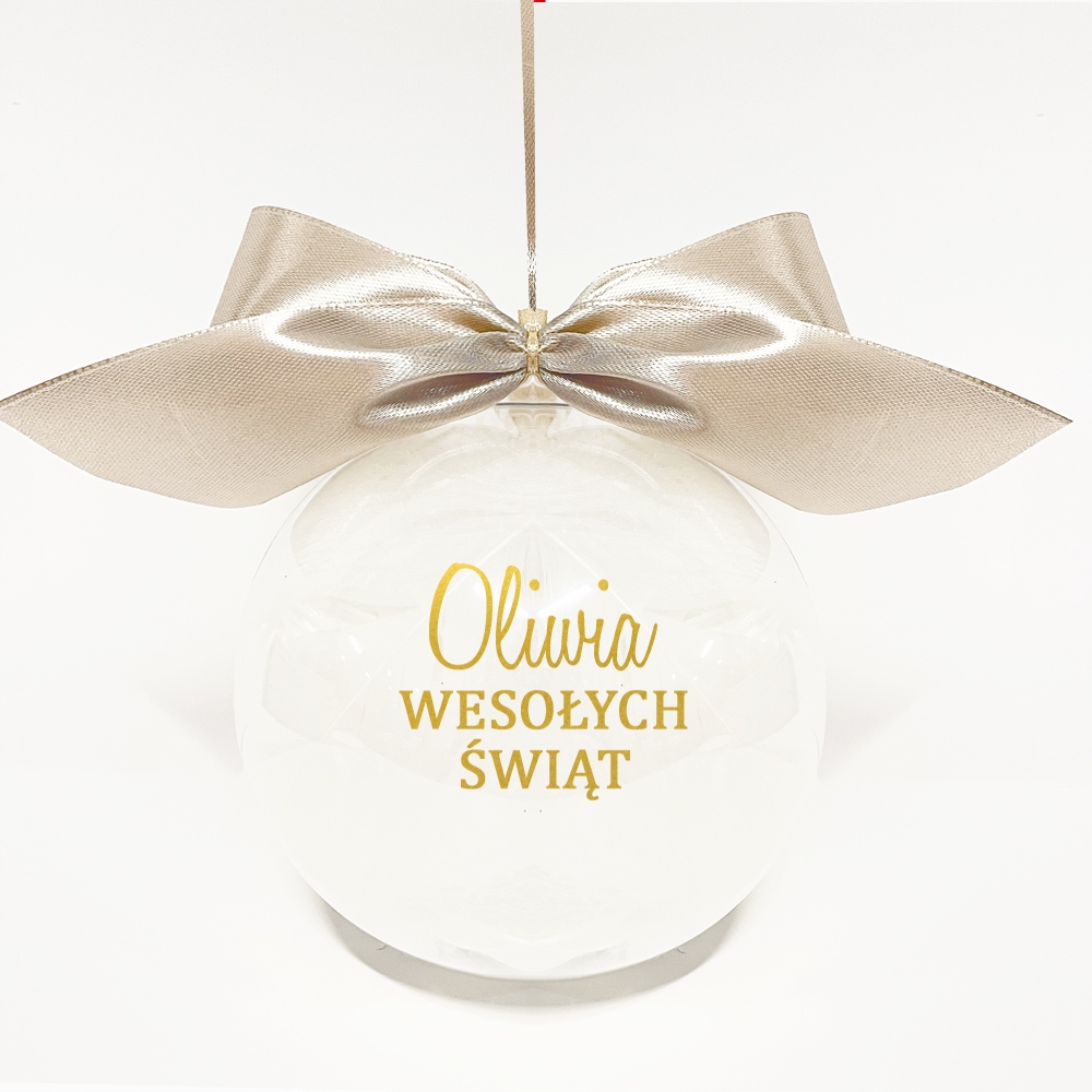 

Bombka Wesołych Świąt z imieniem na choinkę święta