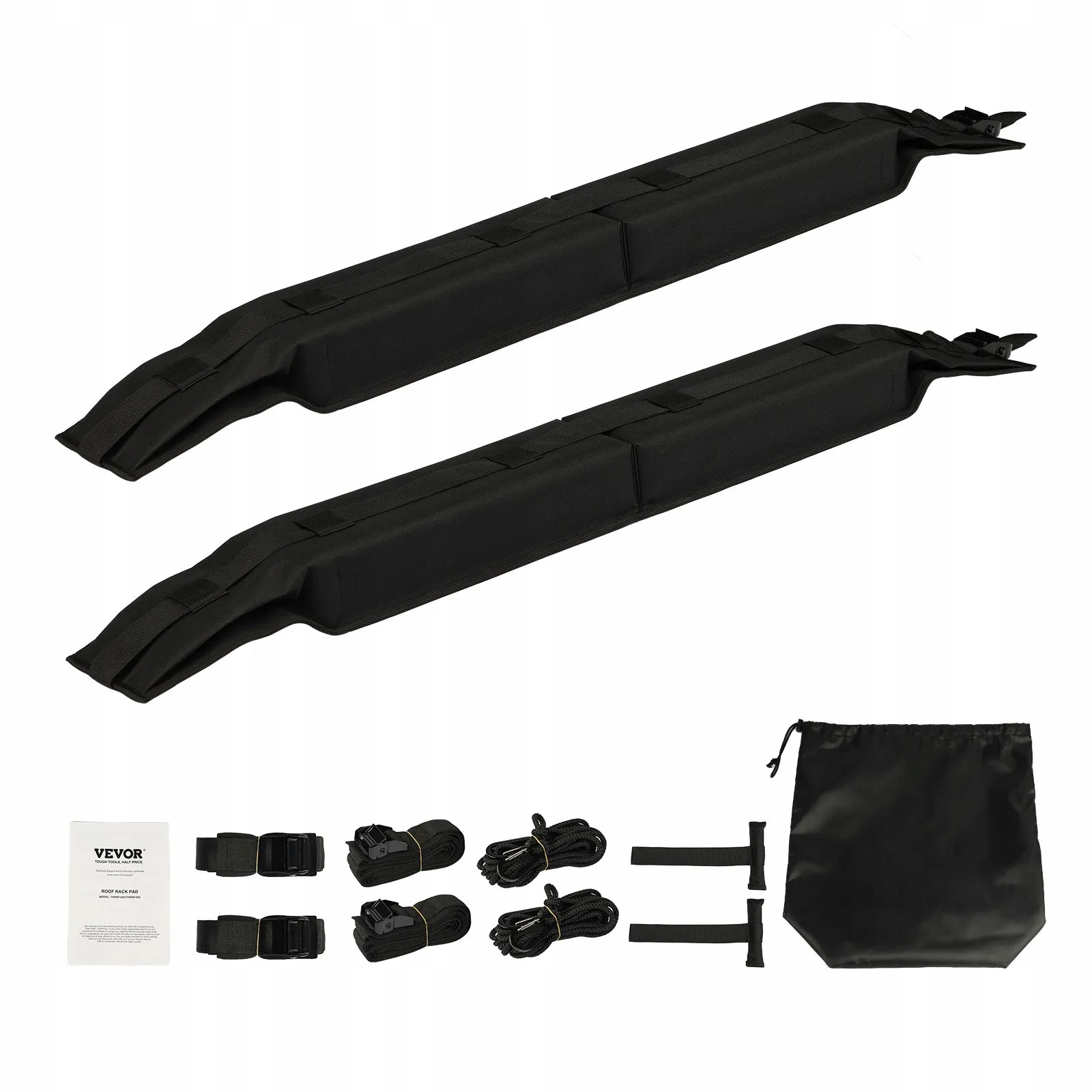 Měkký střešní nosič 80 cm 79 kg s pásy pro kajak/SUP