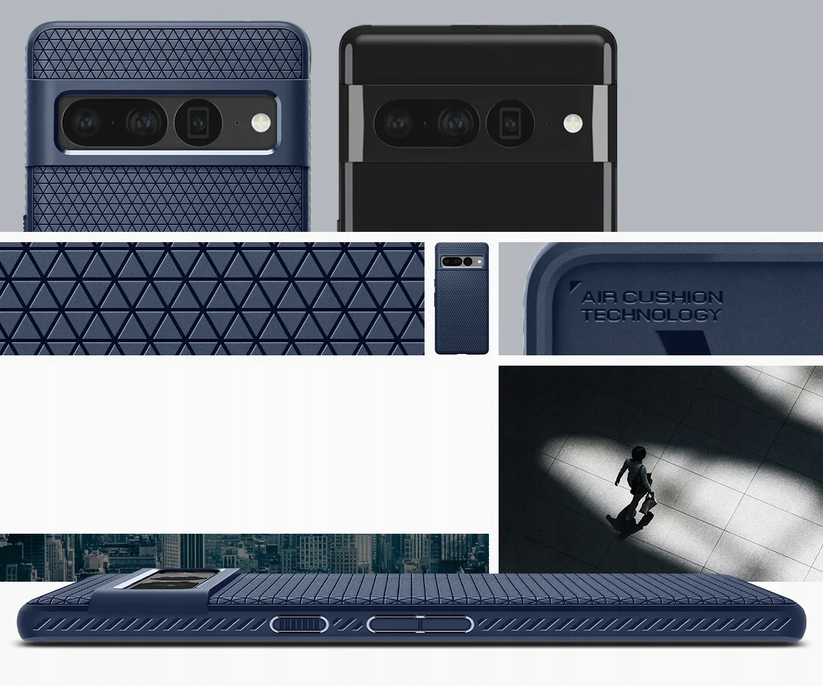 Etui do Pixel 7 Pro, Spigen Liquid Air, obudowa Kolor granatowy