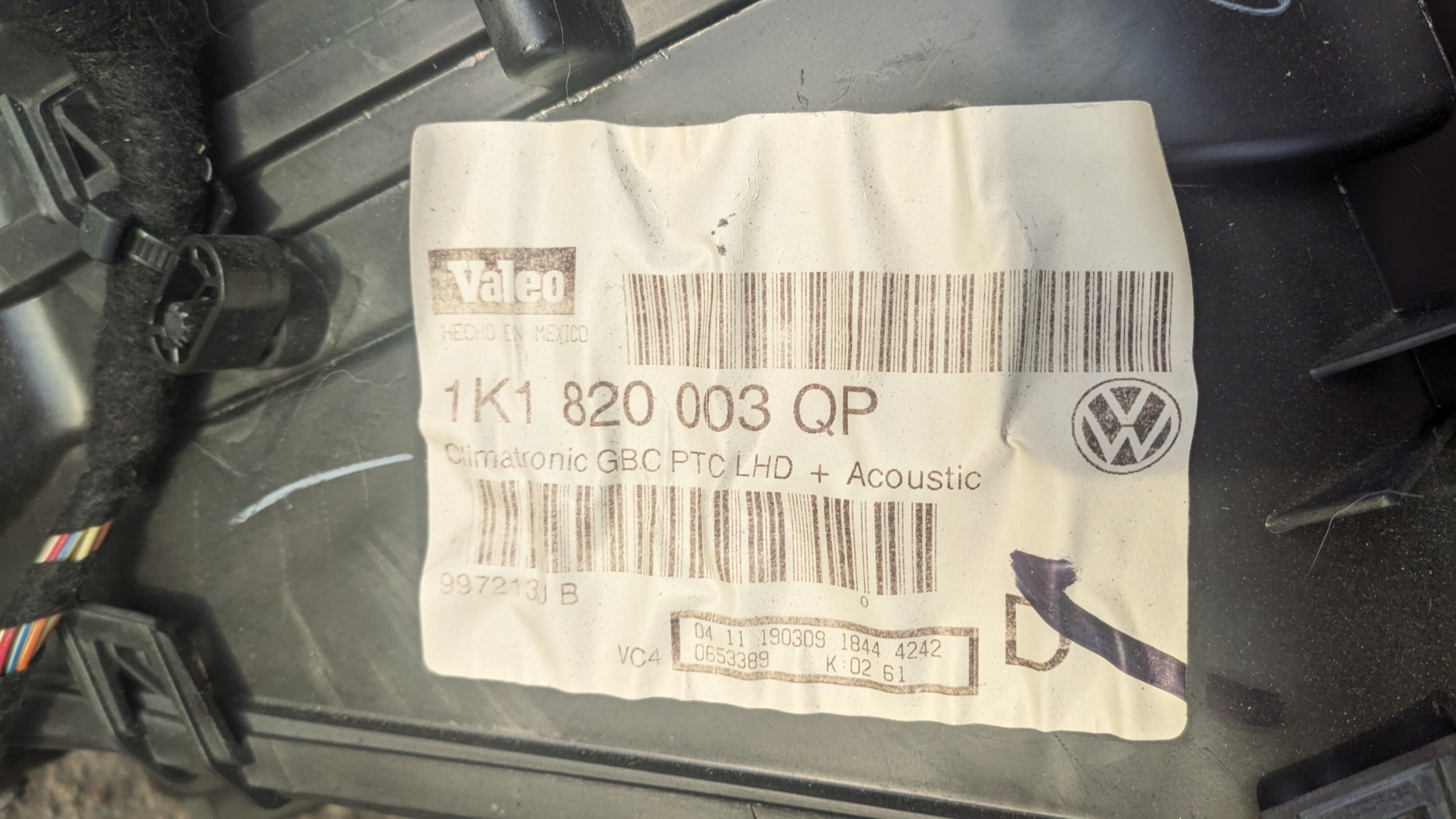 VW GOLF V KOMBI 2.0 TDI 09R heater complete 1K1820003QP