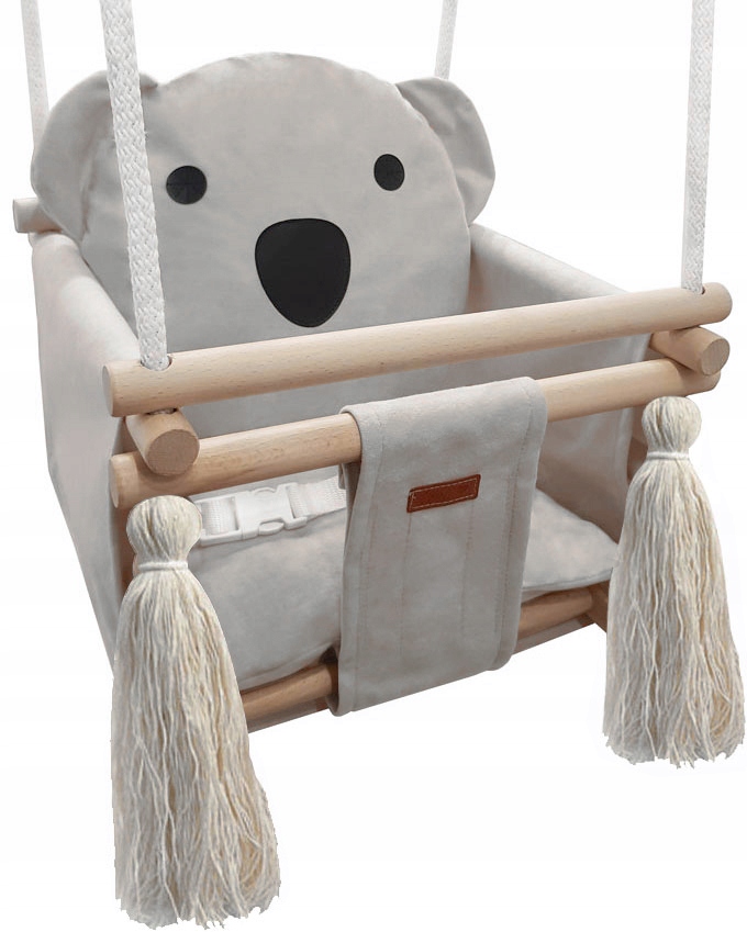 

Huśtawka Dla Dziecka Miś Koala Eco Grey +Pasy Bezp