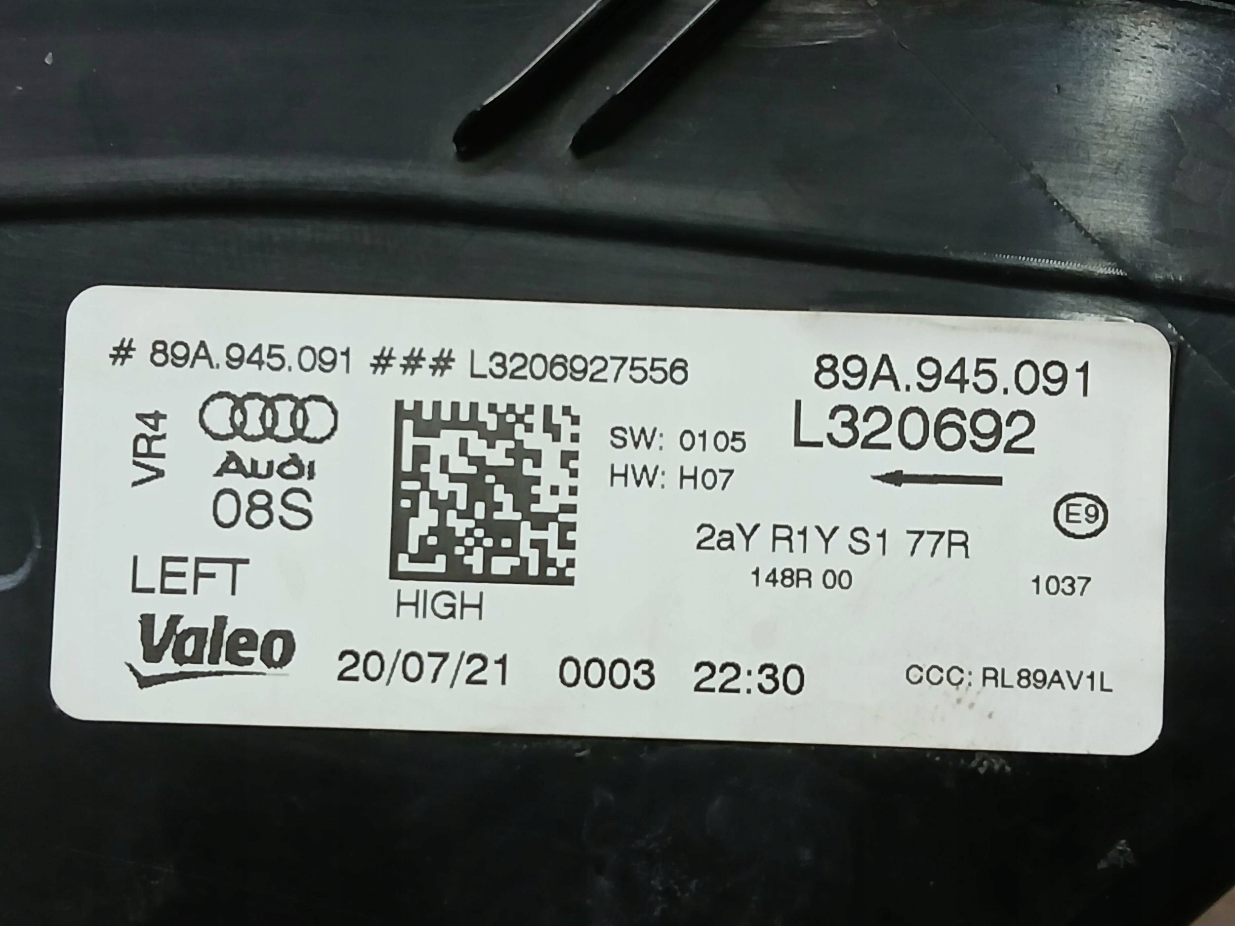 light rear part left AUDI Q4 E TRON E-TRON LED 89A 89A945091
