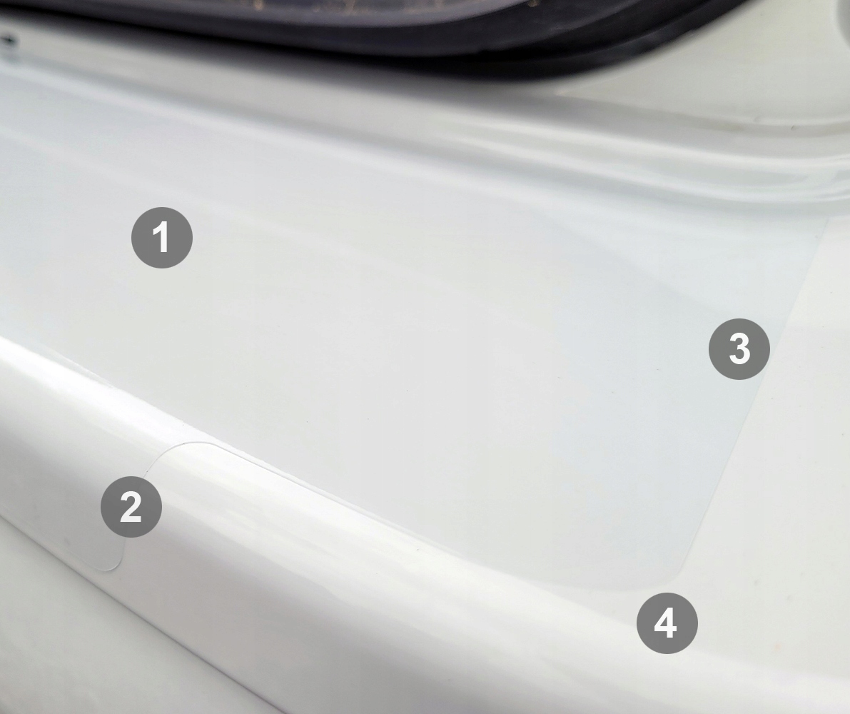 FOLIA OCHRONNA PPF PROGI tylne VOLKSWAGEN GOLF 7 Kolor bezbarwny