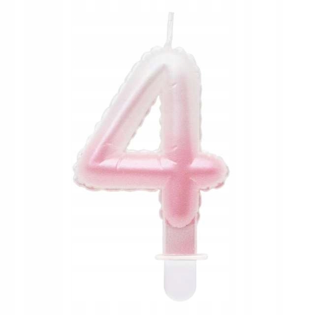 

Świeczka ombre Cyfra 4 na tort urodziny Perłowa
