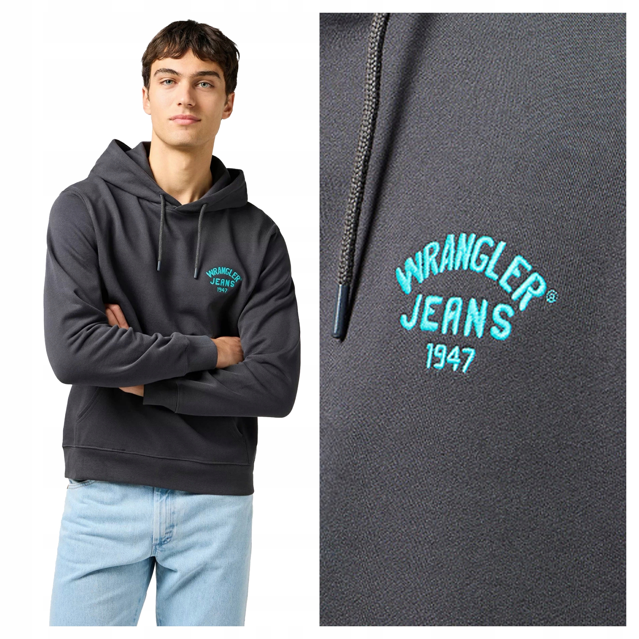 Wrangler Small Logo Hoodie M Pánská mikina nerozepínací