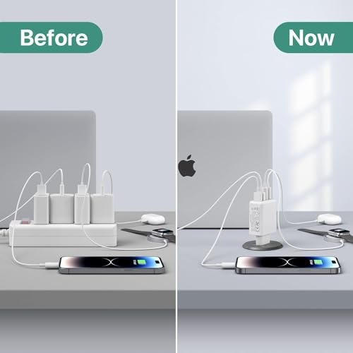 Ładowarka USB C, 40 W, 4 porty USB C, blok szybkiego ładowania — miniatura 5