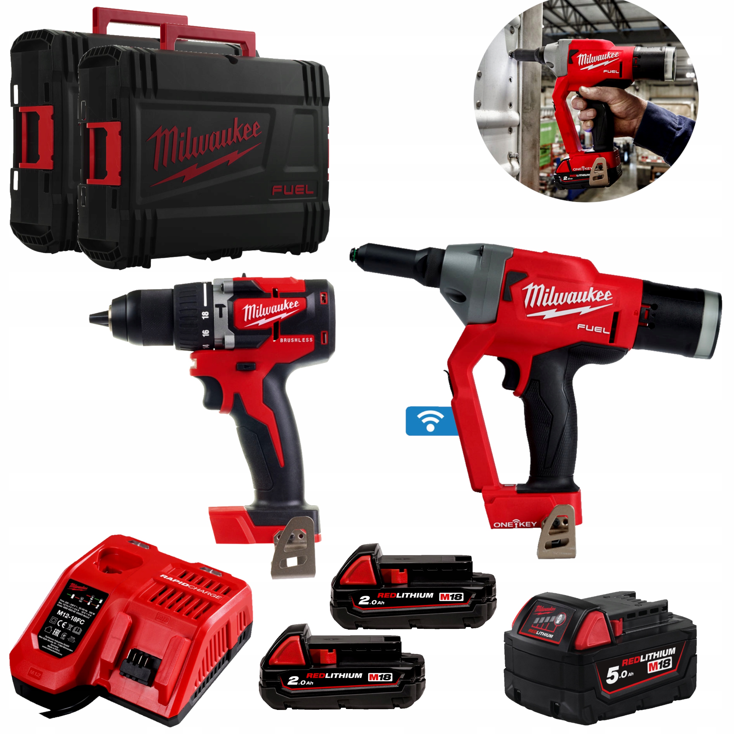 

Zestaw Elektronarzędzi Milwaukee M18 FPP2BC-523X