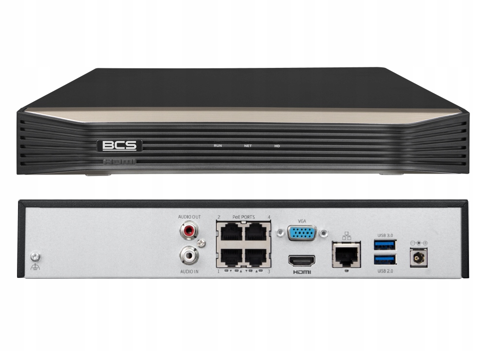 Ip rekordér BCS-P-NVR0401-4K-4P(3) 4-kanálový, 4x PoE Bcs Point