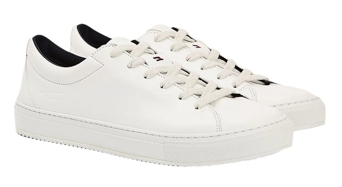 Boty Tommy Hilfiger Zero Waste Appleskin bílé klasické 46
