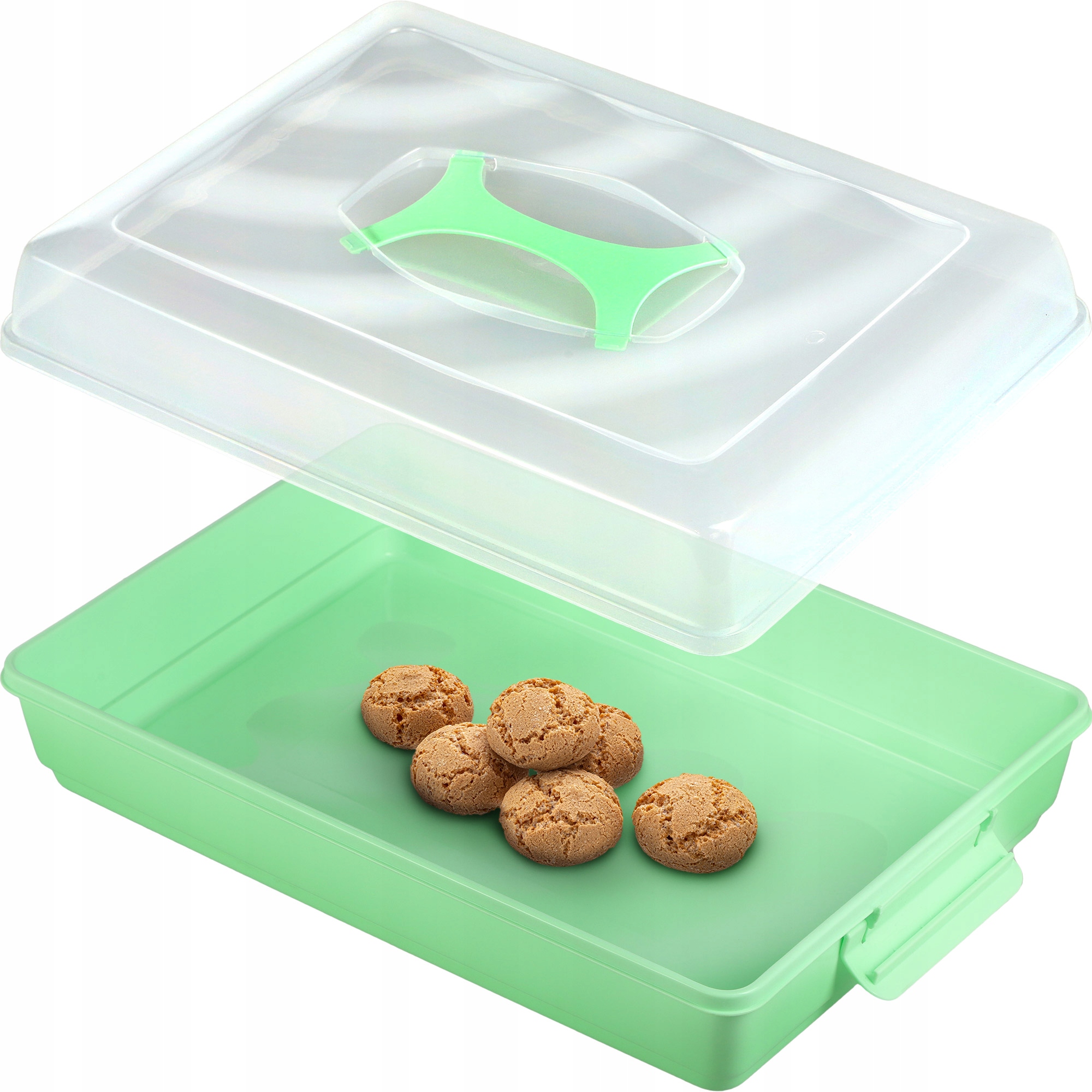 

Pojemnik Pudło Na Ciasto Babkę Przykrywka Miętowy