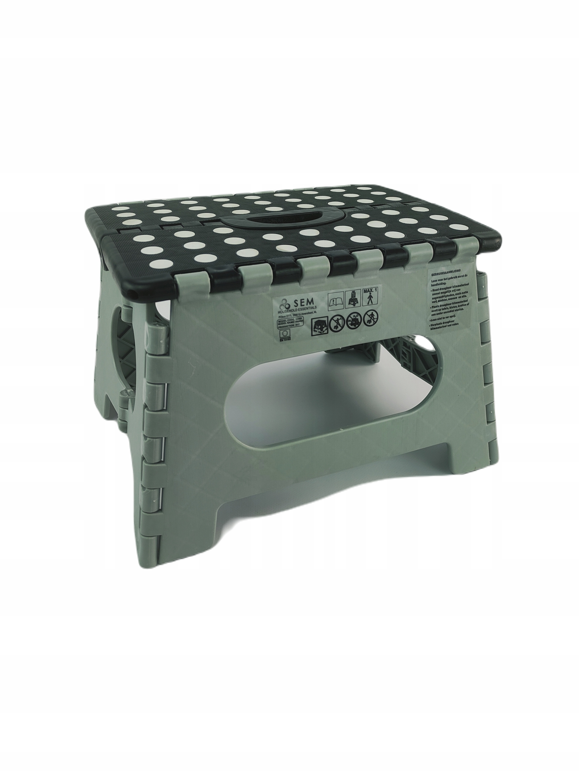 STOŁEK ANTYPOŚLIZGOWY SKŁADANY TABORET DRABINKA EAN (GTIN) 8715062012657