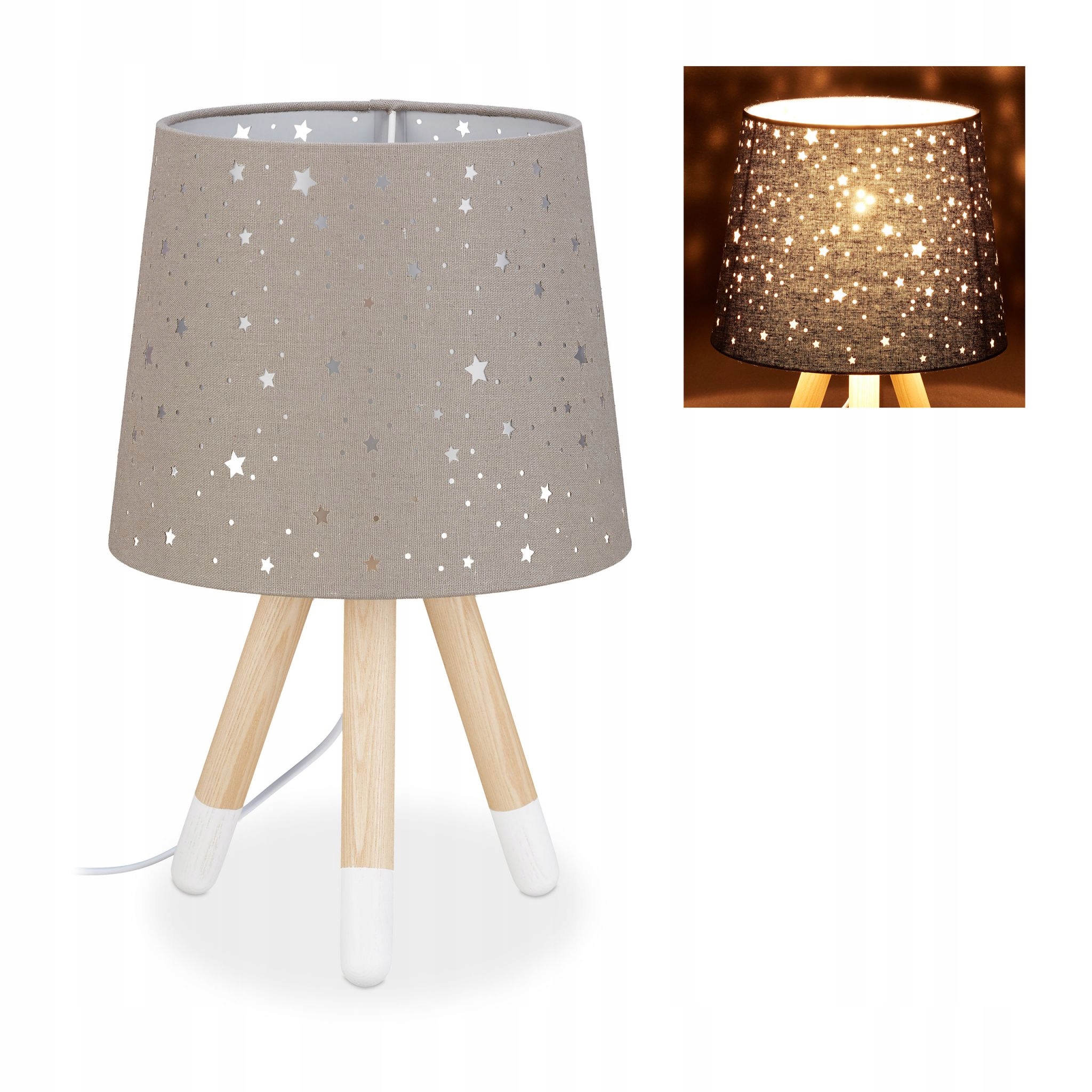 Lampka nocna Relaxdays srebrny
