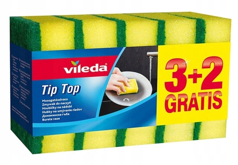 

Vileda Tip Top Zmywak do naczyń 5 sztuk