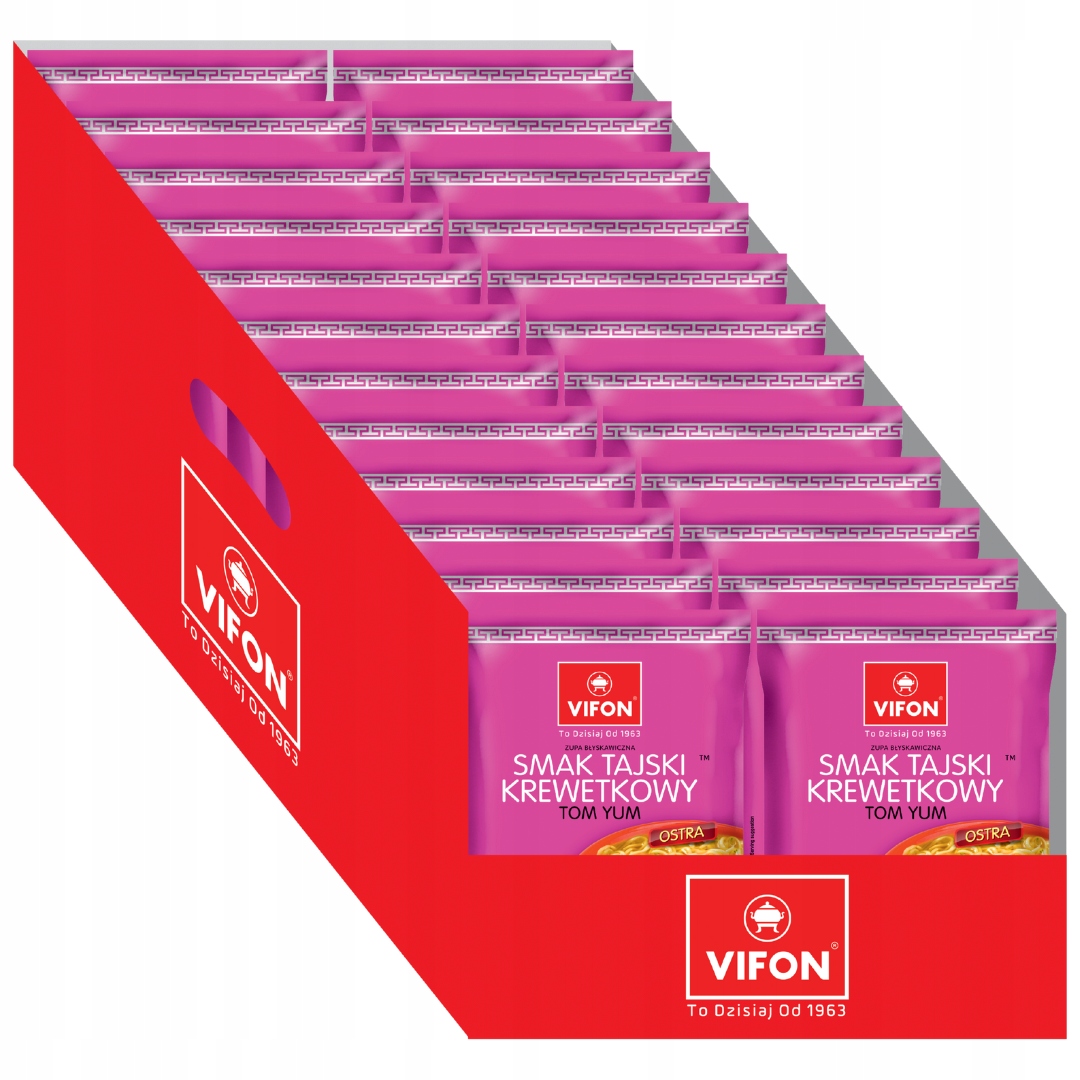 Levně Vifon Tom Yum Instantní polévka s thajskou krevetovou příchutí, 70 g x 24 kusů