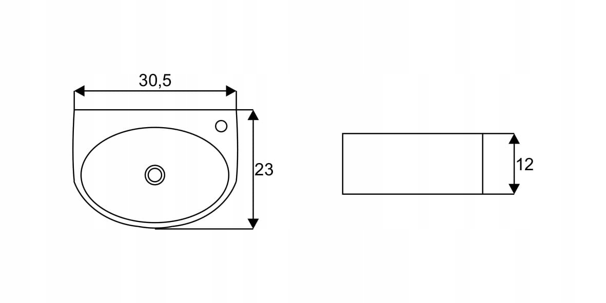 VELDMAN MAŁA CERAMICZNA UMYWALKA DALIA 30cm Marka Veldman