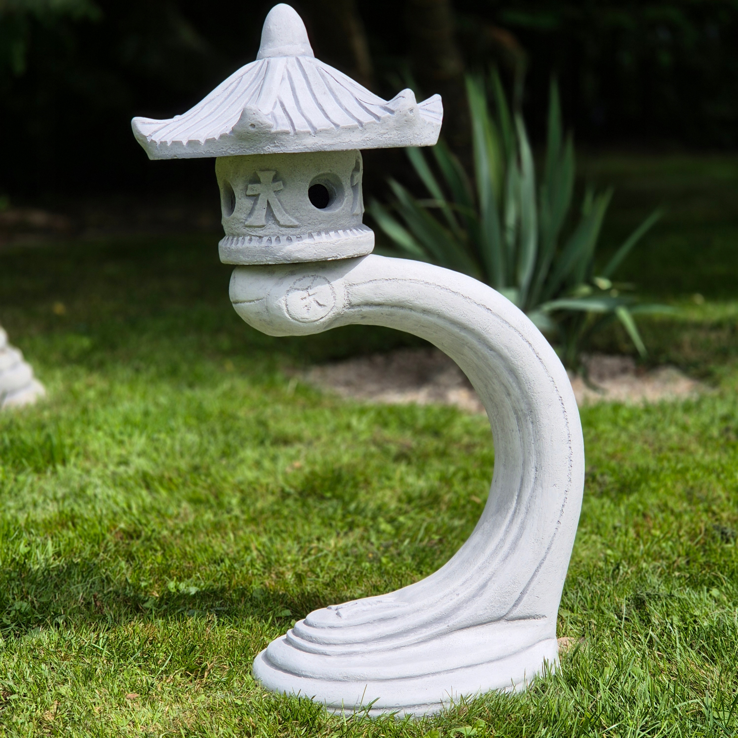 Betónová lampa Japonská na oblúku Pagoda Ozdoba do záhrady 70 cm 26 kg