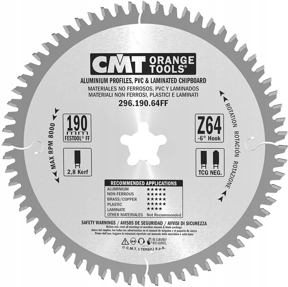 Cmt Pila D=190 F=20 Z=64 K=2,8/2,2