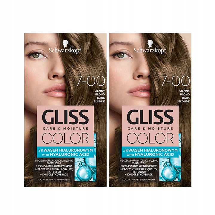 

Gliss Color Farba do włosów 7-00 Ciemny Blond x2