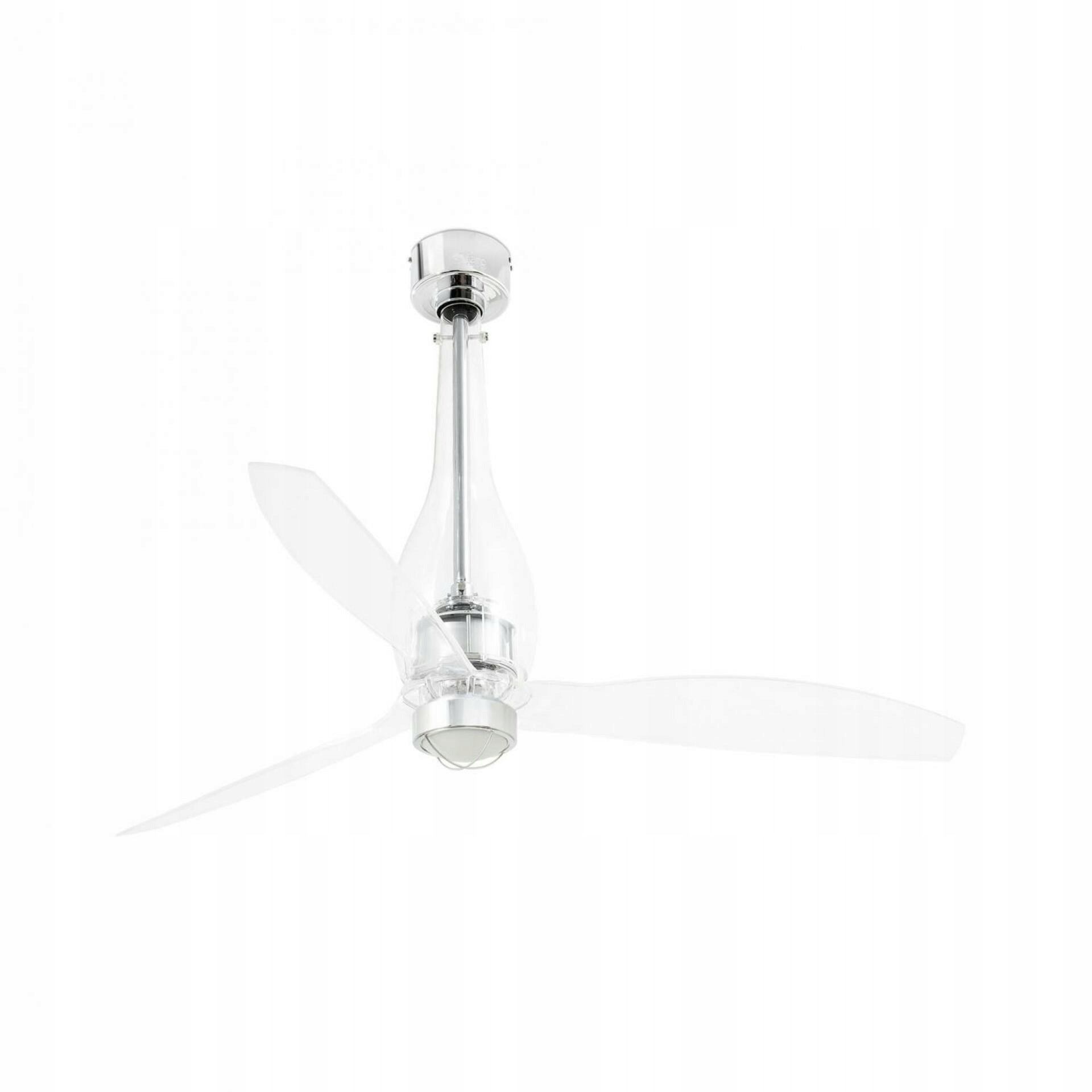 Faro Eterfan M Led stropný ventilátor 128 cm, Led 16W, transparentný/chróm