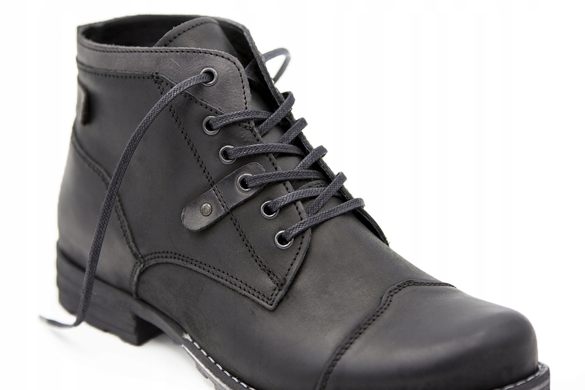 Zimowe buty męskie skóra black od dobrebutypl Kolekcja POL C15S 10/140