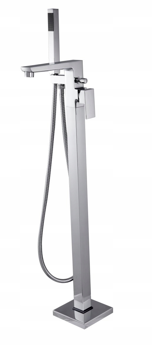 Voľne Stojaca Vaňová Batéria Štvorcová, Chrómová Invena, Komplet S Súpravou