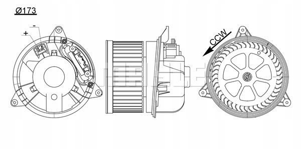 mahle аб 195 000S вентилятор внутренний