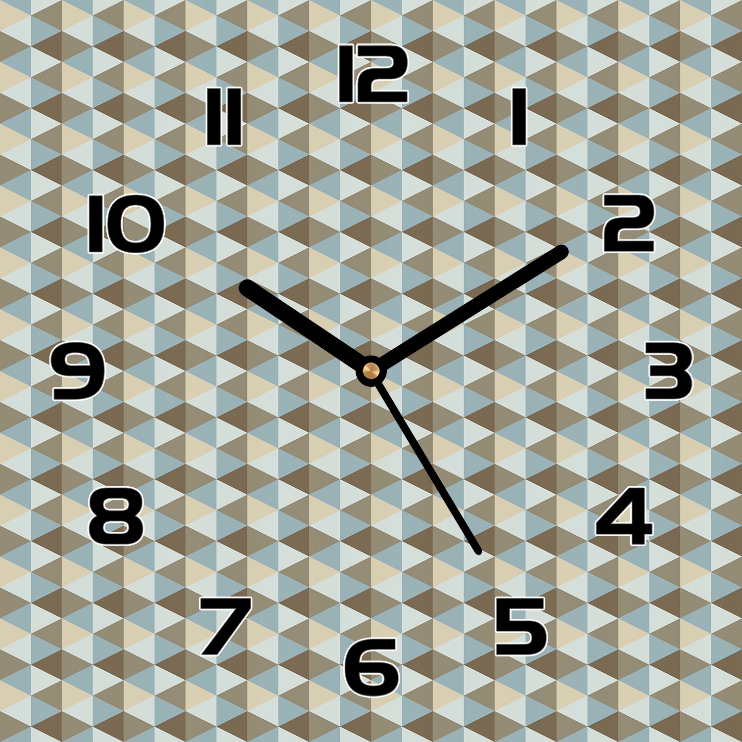 

Zegar szklany Abstrakcyjna iluzja optyczna 30x30cm