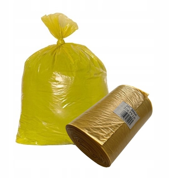 

Żółte worki na śmieci odpady 35L 50 na rolce