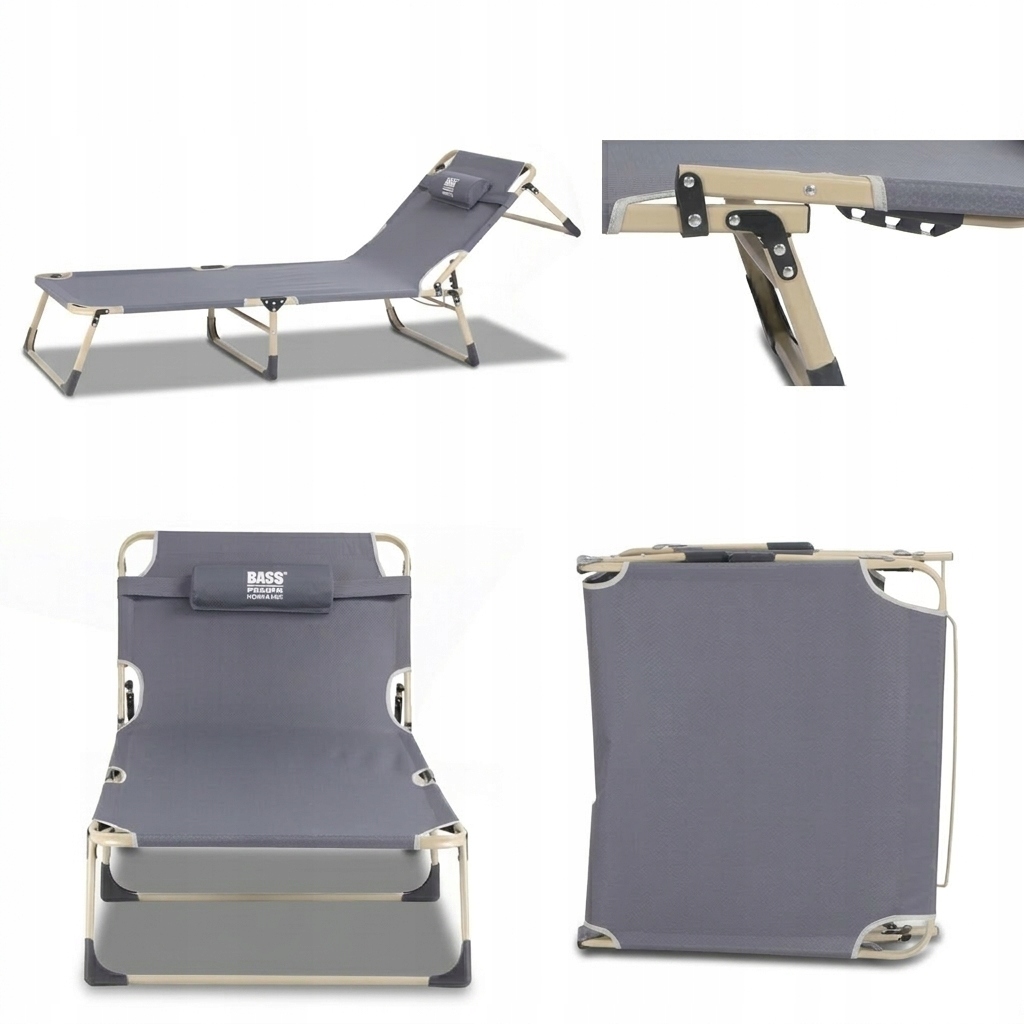 Leżanka Ogrodowa Lekkie Składane Łóżko Turystyczne Leżak Przenośne Polowe