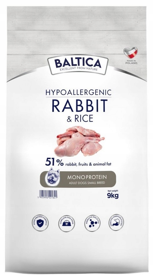 Baltica Nutraceutic Hypoallergenic Rabbit and Rice M 9kg