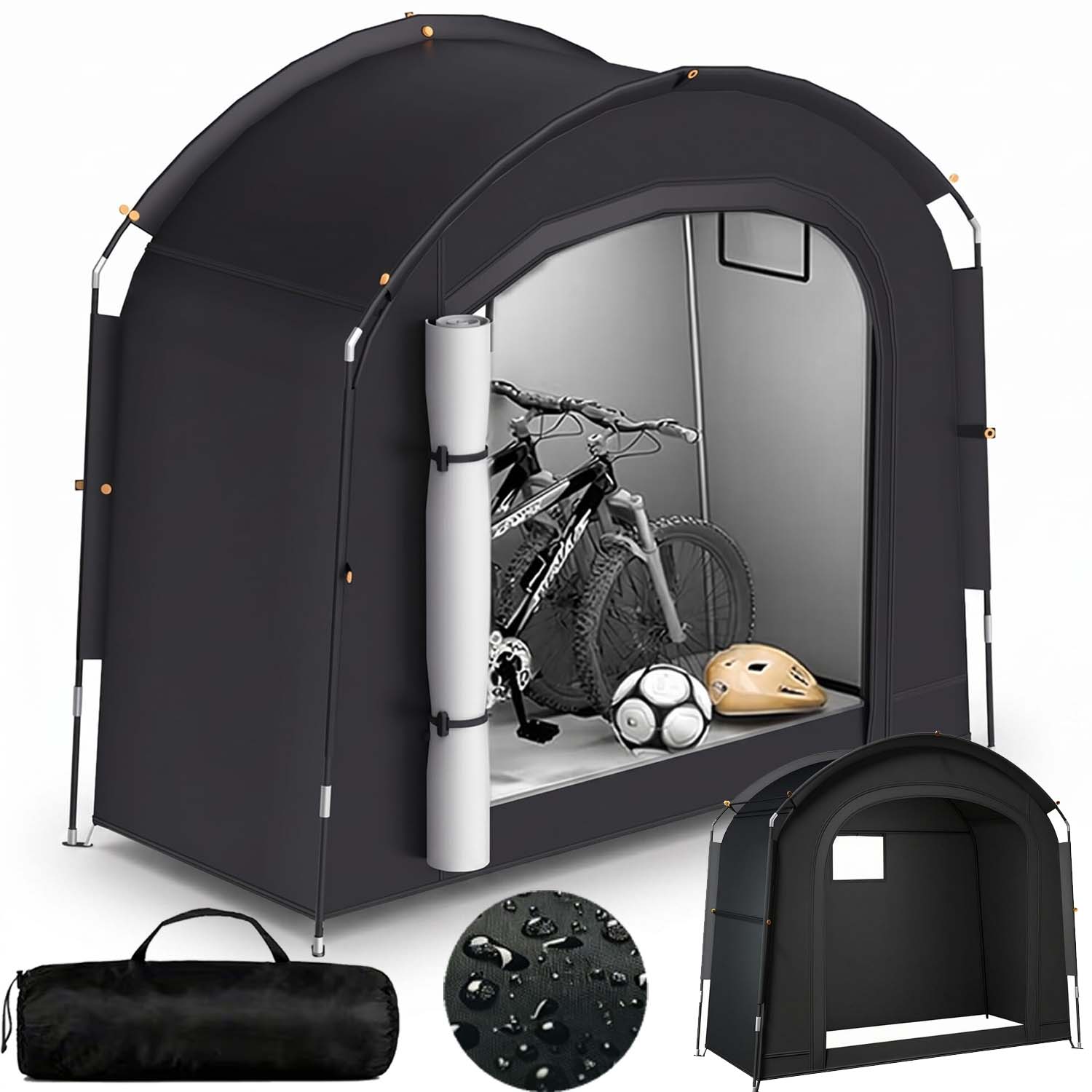 Stan Na Kolo 200X80X160 CM Voděodolný Zahradní Pro 2 Jízdní Kola S Ventilací