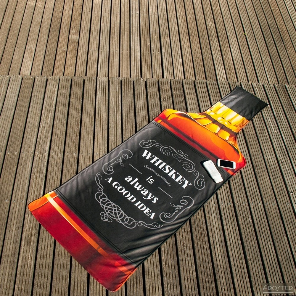 RĘCZNIK PLAŻOWY KĄPIELOWY NA PLAŻĘ BASEN WHISKY Stan opakowania oryginalne