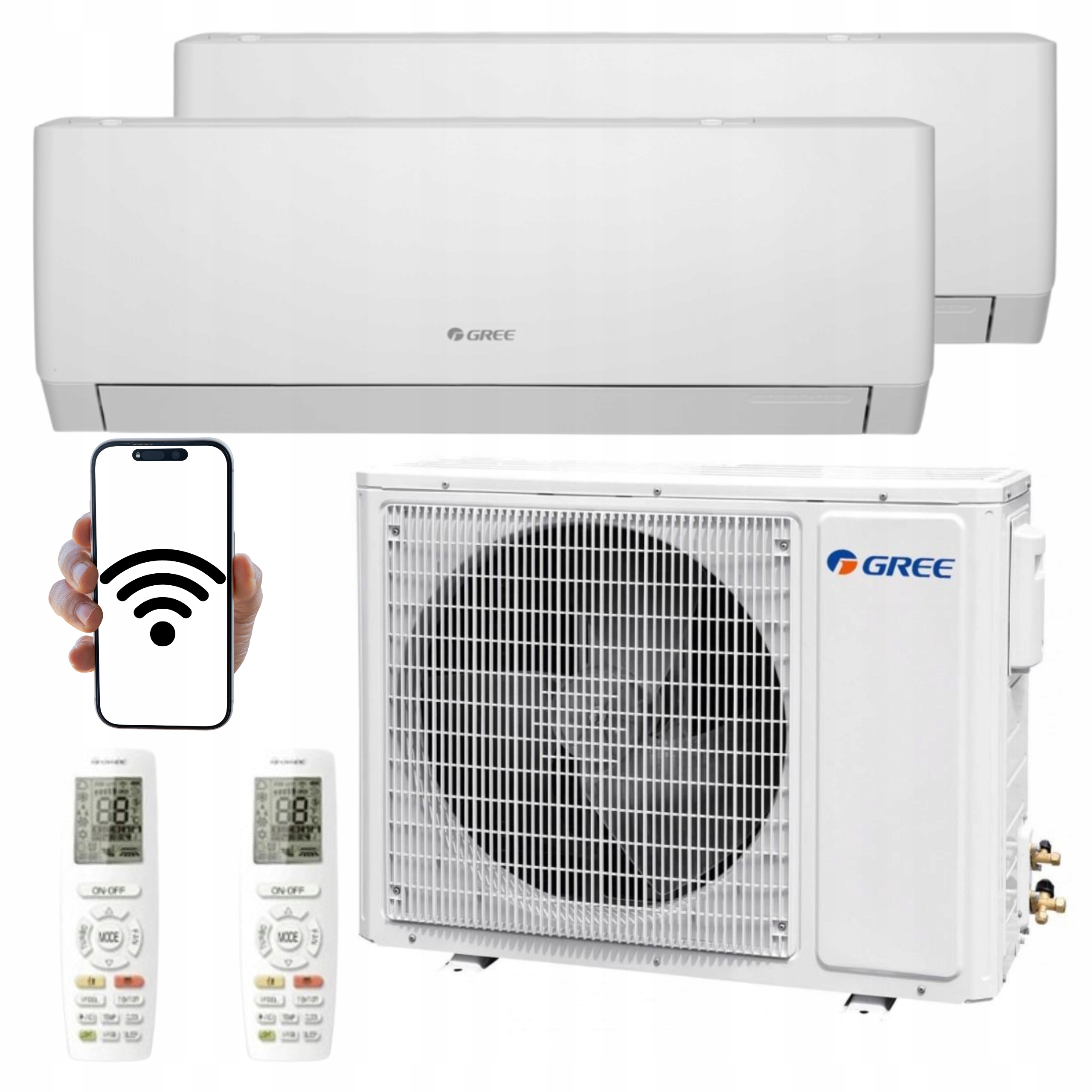 Nástenná klimatizácia Multisplit Gree Pular 2,6kW+2,6kW Wifi Funkcia Ohrievania