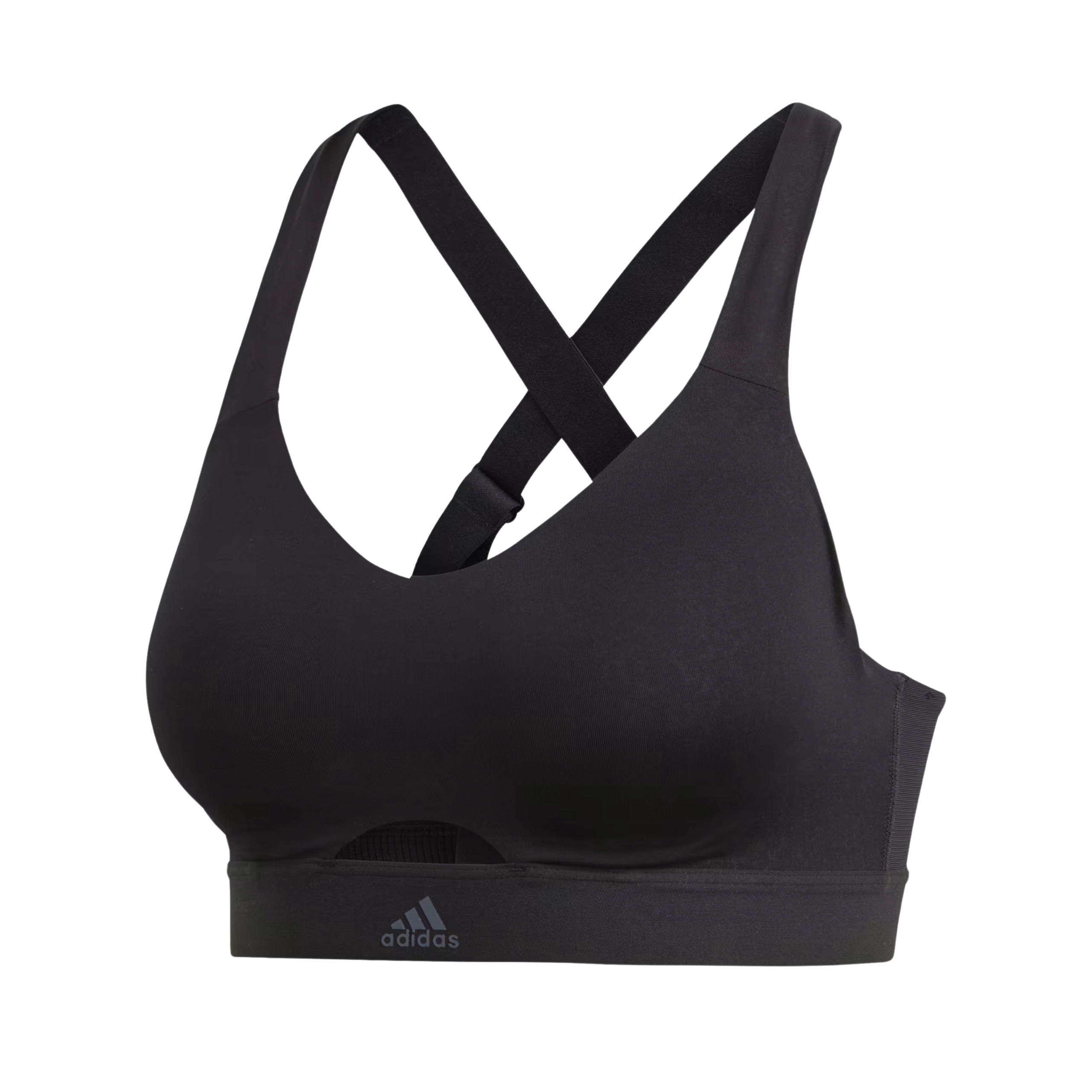 Damski stanik treningowy czarny Adidas Strngr Soft Gr 75 E