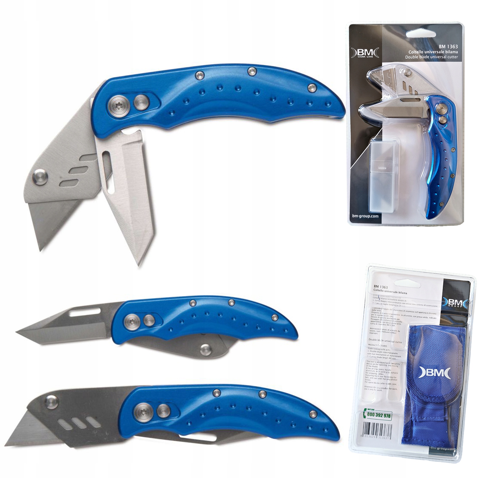 

Bm Nóż Składany Podwójny Trapezowy 60MM 5 Ostrzy