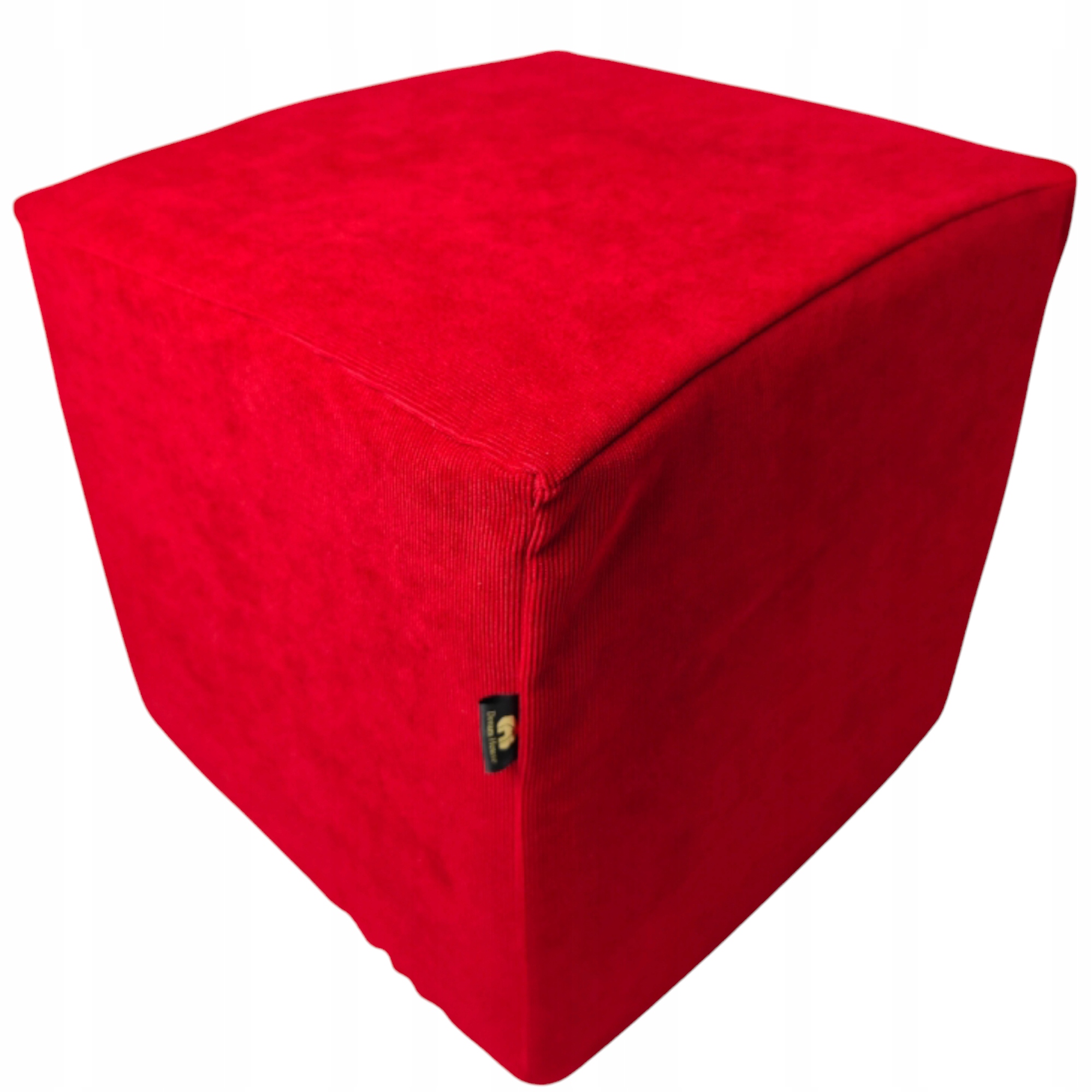 Povlak na přikrývku na taburet taburet 40x40x40 cm manšestr Červený