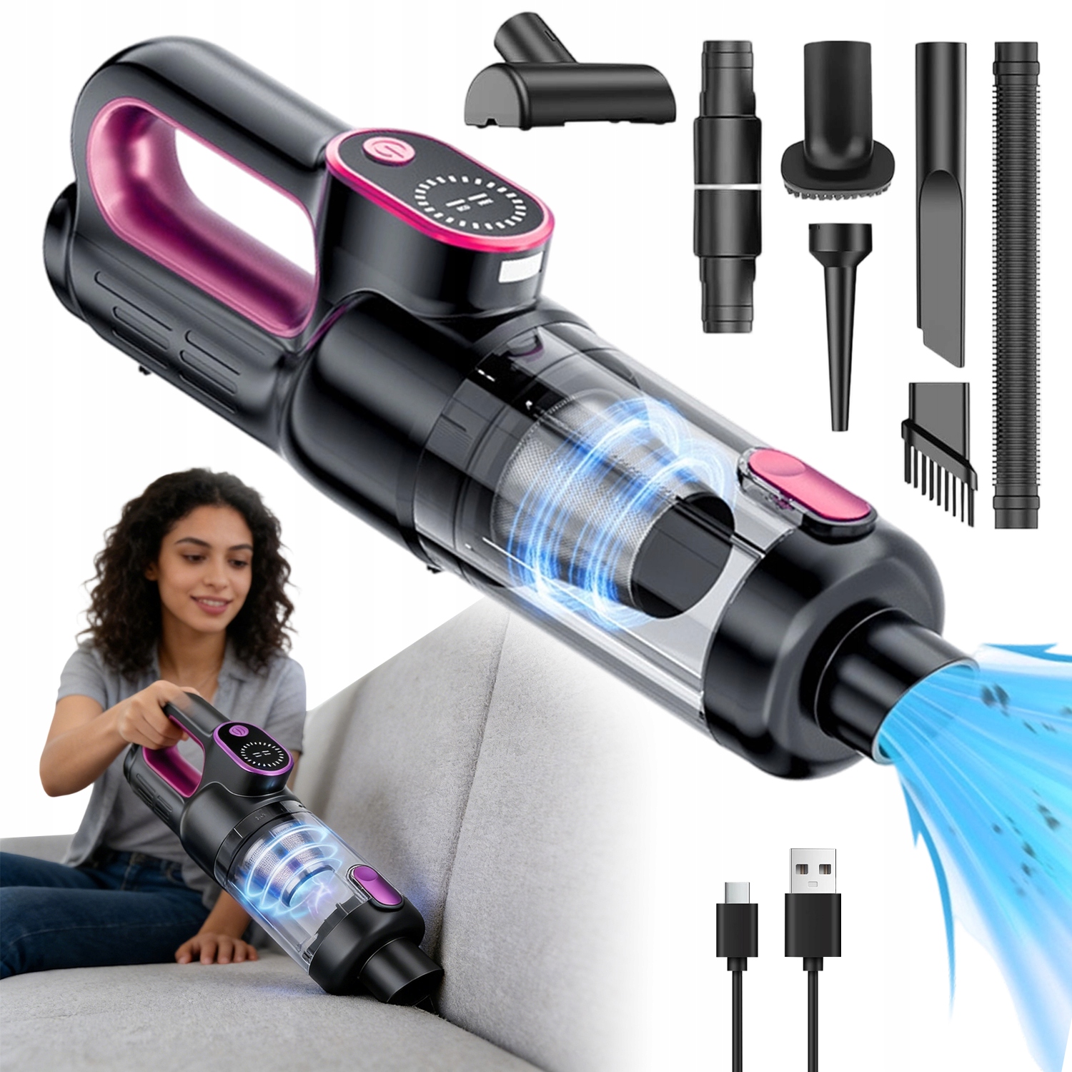 Vysavač Do Auta S Vysokým Výkonem 12000 Pa