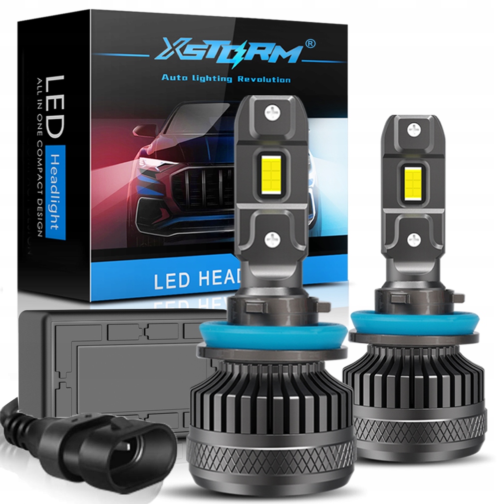 Výkonné Led Autožárovky H9 Xstorm R45 130W 30000LM Canbus Retrofit