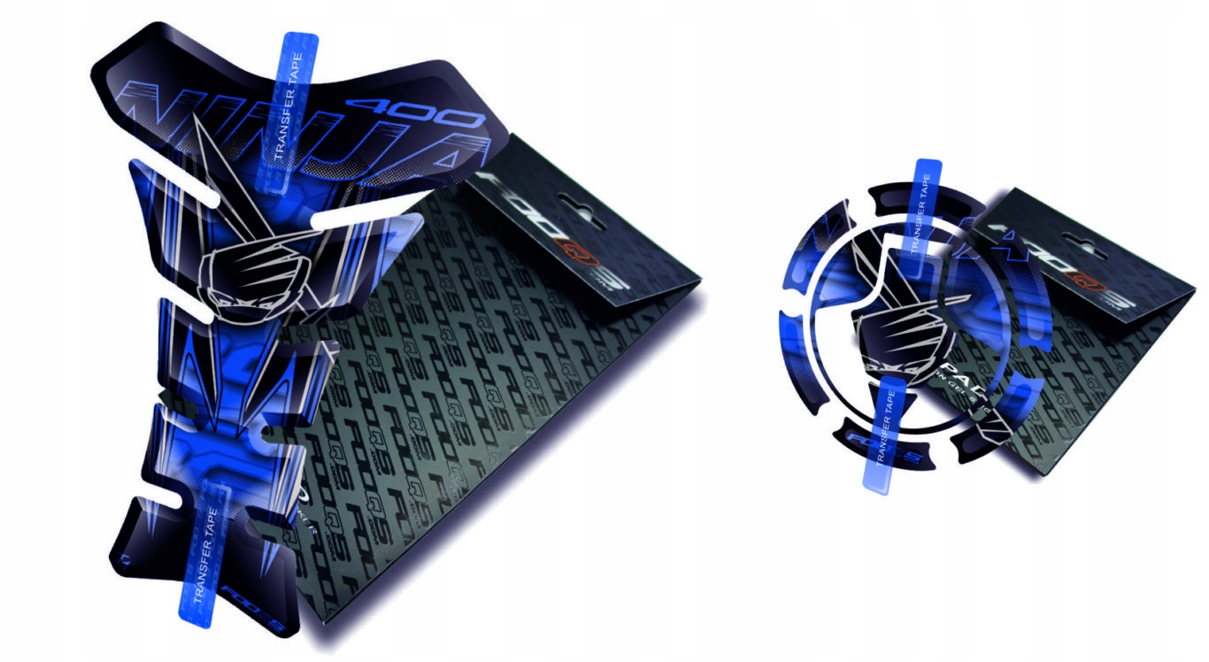 Tank-pad Cap-pad od společnosti Fooqs Kawasaki Ninja 400 Modrý