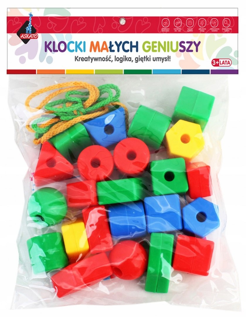 

Klocki małych geniuszy Duże Korale 22 el Askato