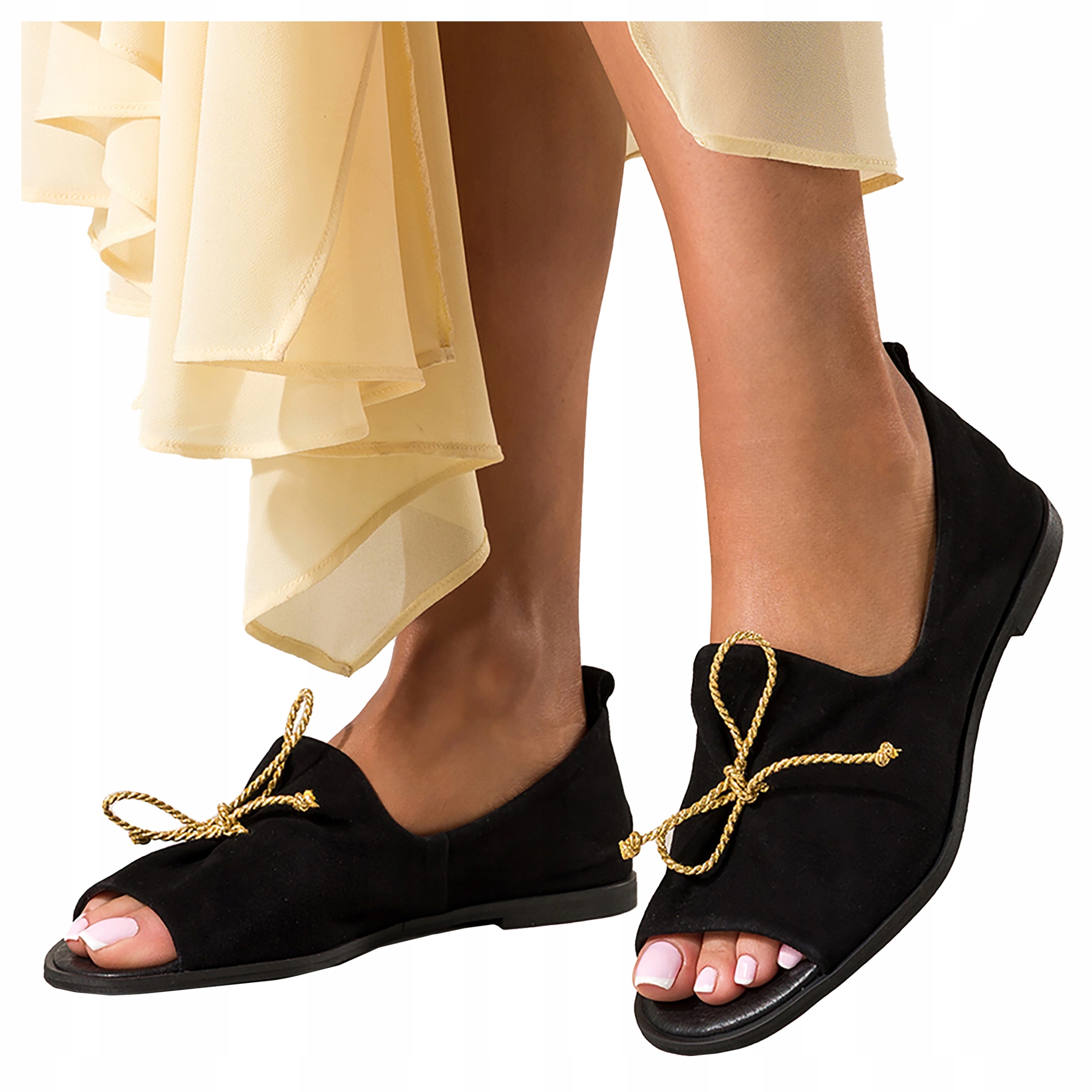 Dámské kožené Sandály Ploché Pohodlné Polský výrobek, velikost 41