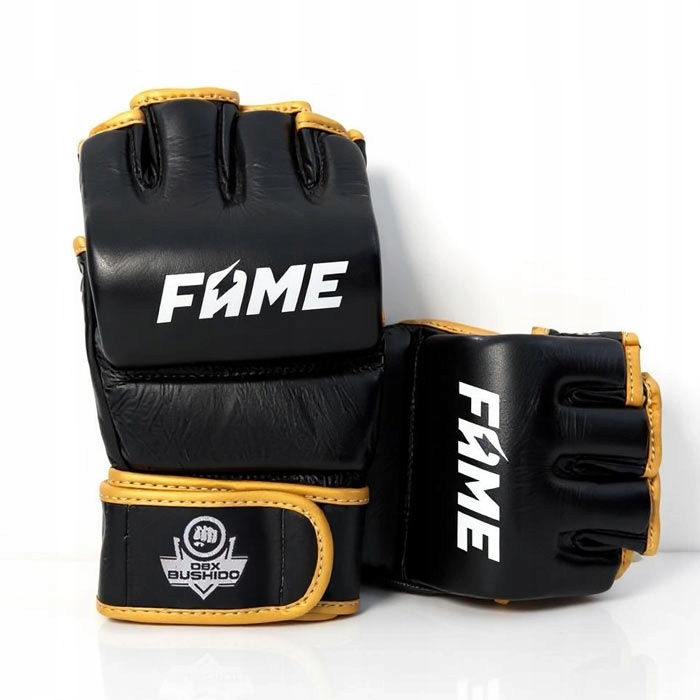 Bushido Rękawice Mma chwytne czarne Fame S