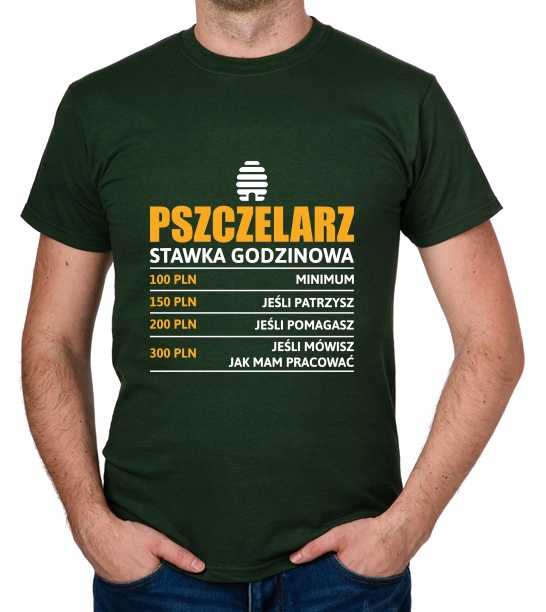 

koszulka Pszczelarz stawka godzinowa prezent