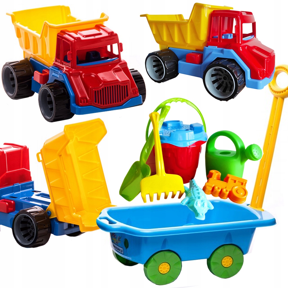 WYWROTKA + WÓZ TACZKA Z RACZKĄ + FOREMKI DO PIASKU T