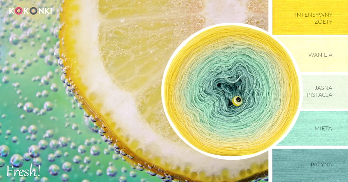 Příze Kokonek Classic B036 Fresh! 1500 m Bavlna Akryl