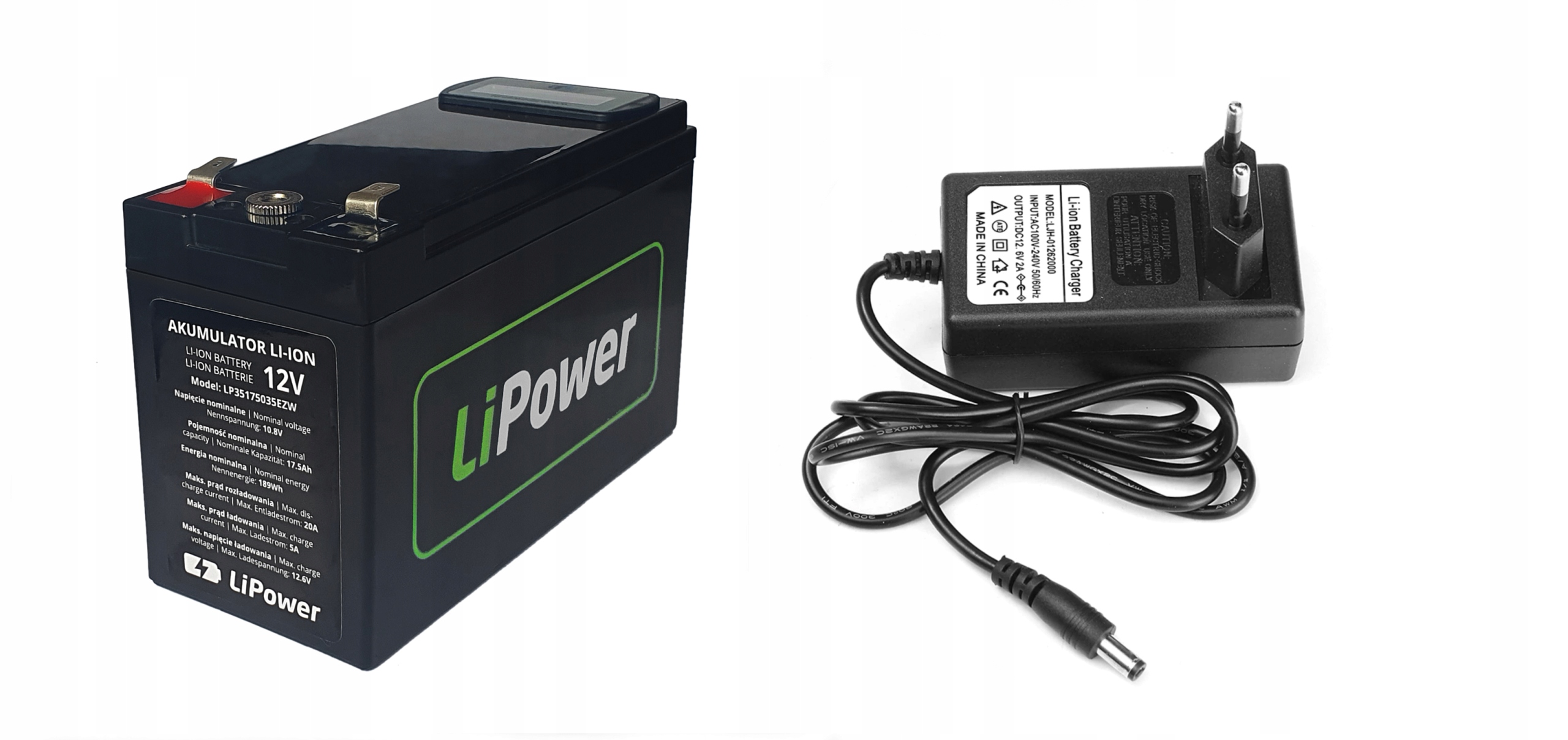 Akumulator Li-Ion 17.5Ah 12V wyświetlacz łado. 5A