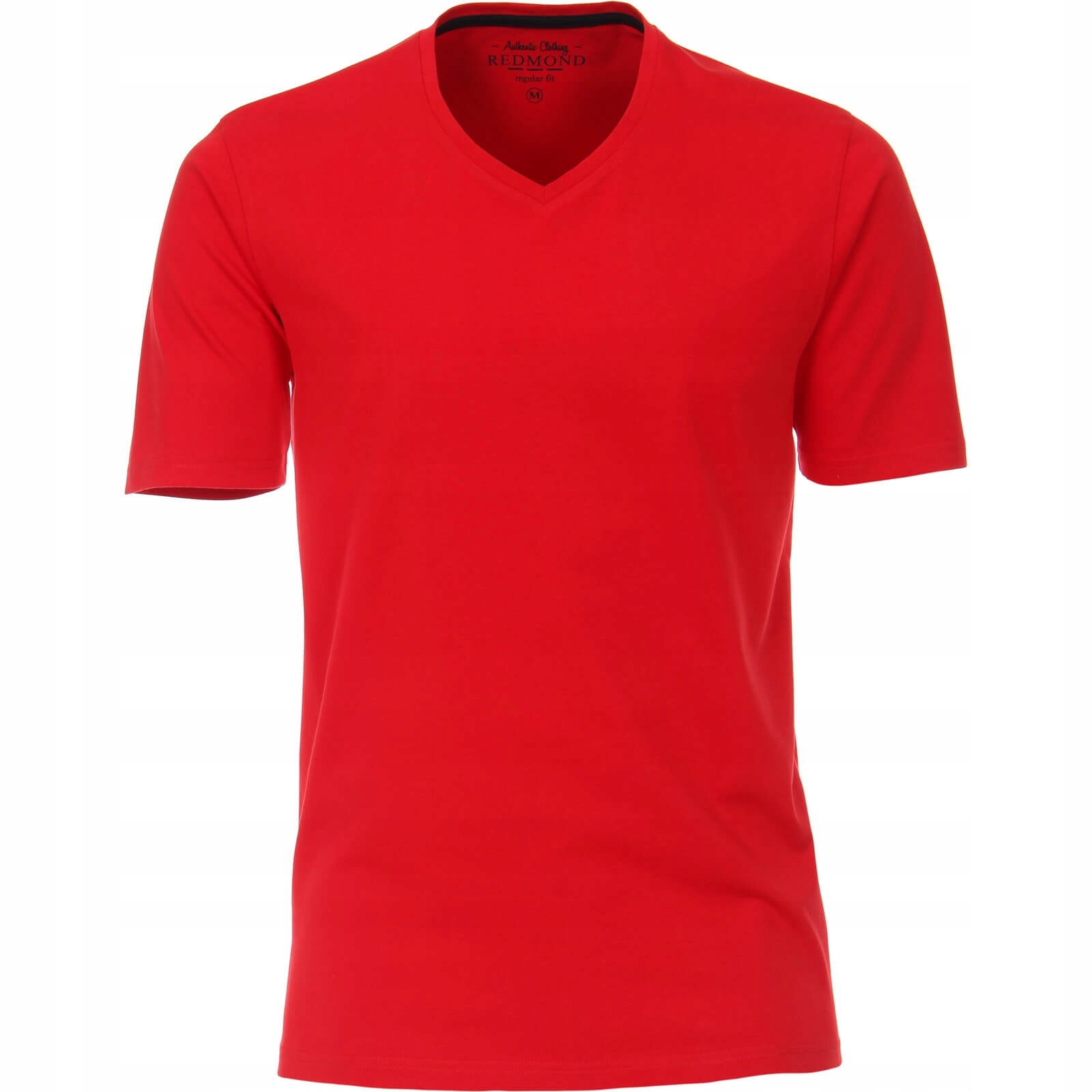 

czerwony T-Shirt w serek V-neck Redmond 3XL
