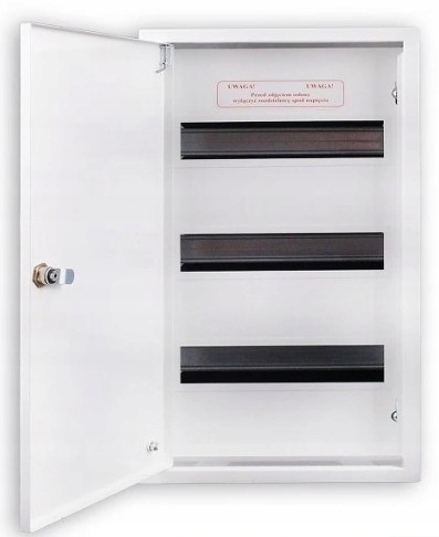 Modulárny nástenný rozvádzač biely 3 x 12-mod Kubiak Rz 6NN