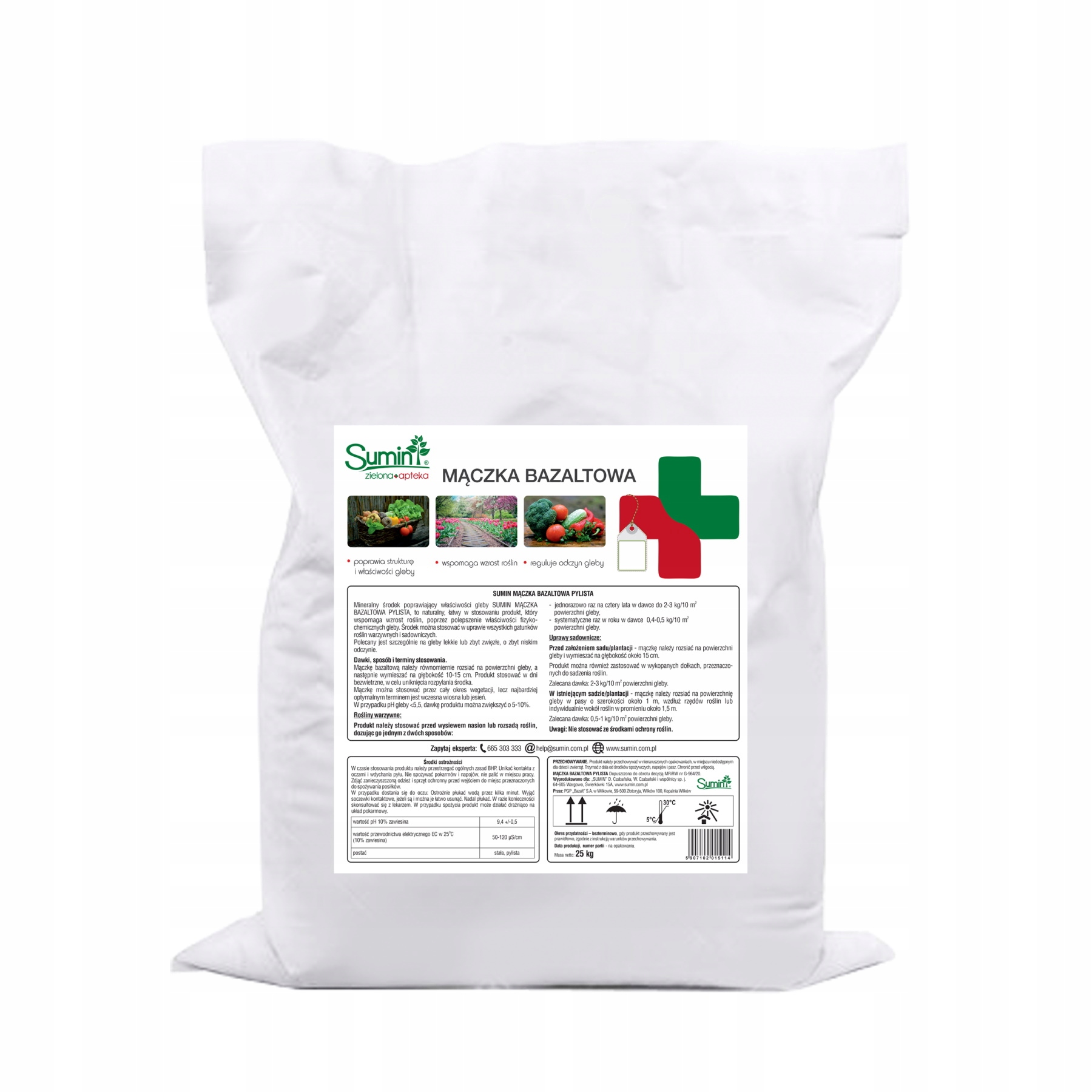 

Mączka bazaltowa Sumin proszek 10 kg na 312 m2